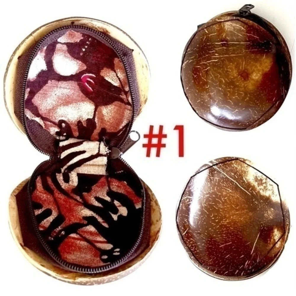 5 for $25! Coconut Shell Coin Purse! Miny Purse! Handcrafted!